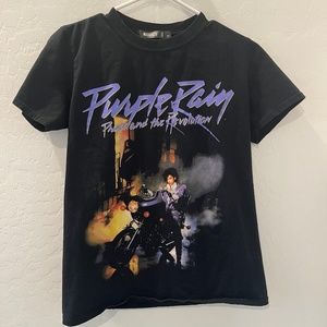 Prince Purple Rain shirt Size Small Black and Purple